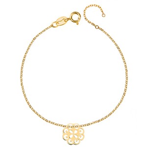 Bratara argint placata cu aur galben cu floare DiAmanti G0071_BG-DIA (Argint 925‰ 1,2 g.)